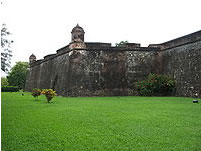 Vista de la fortaleza de Omoa, Cortés